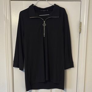 ViVI Black Ribbed Top